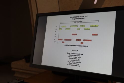 photo de la partition à chanter